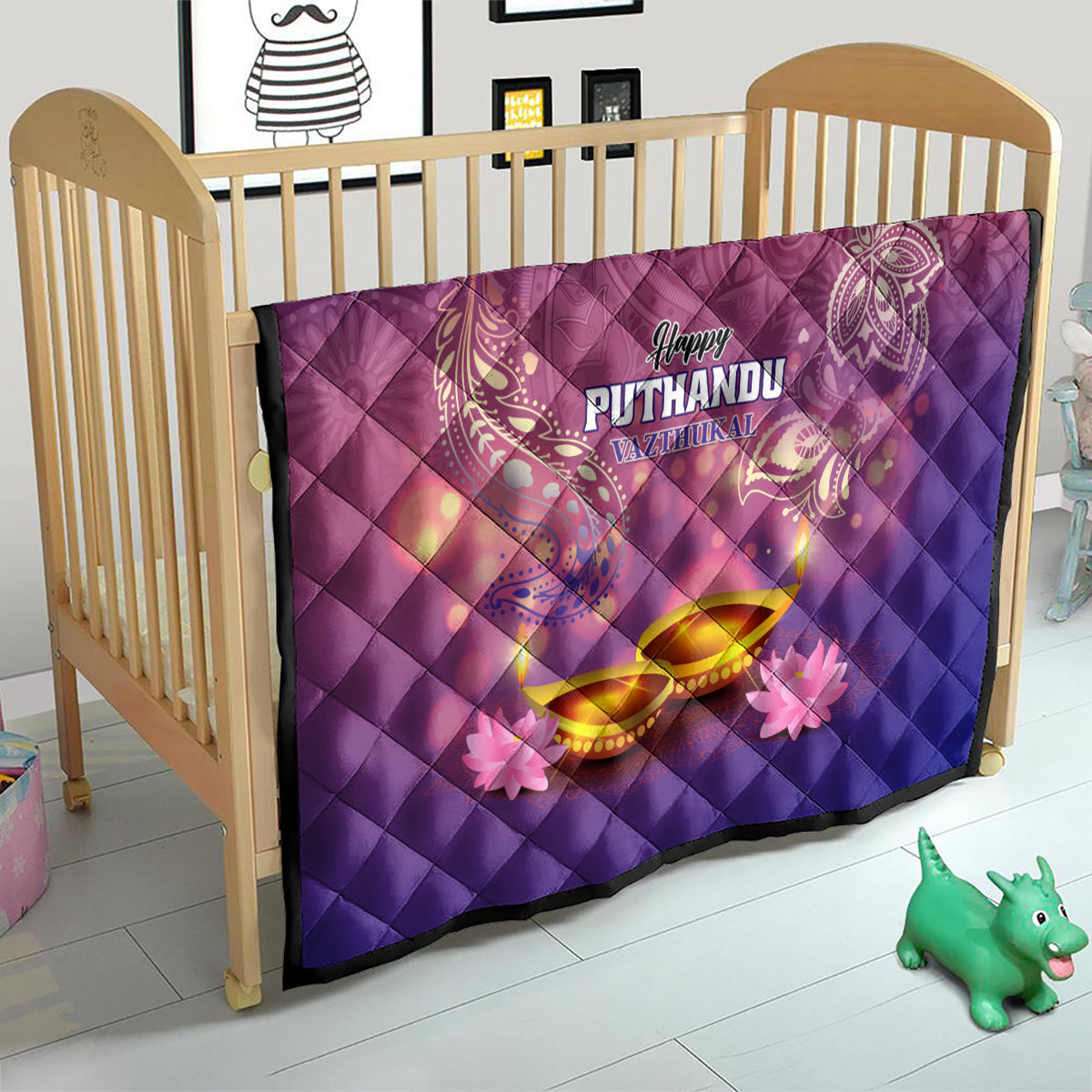 Puthandu Vazthukal 2024 Quilt Happy Tamil New Year - Wonder Print Shop