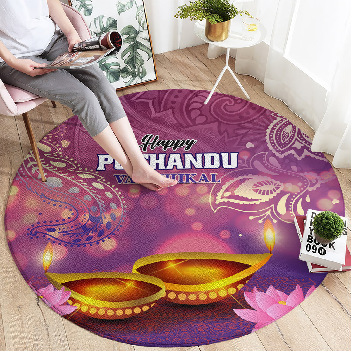 Puthandu Vazthukal 2024 Round Carpet Happy Tamil New Year