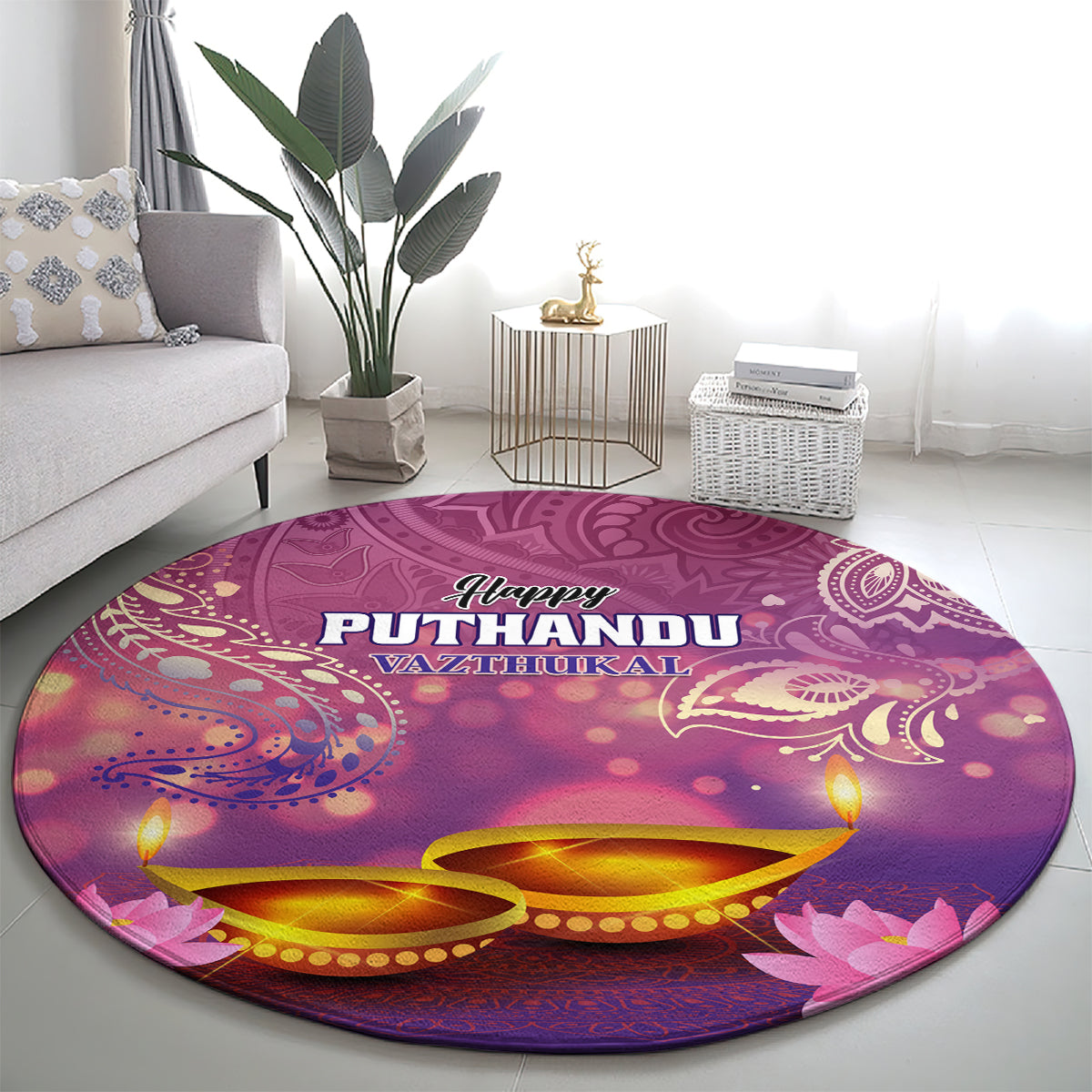 Puthandu Vazthukal 2024 Round Carpet Happy Tamil New Year