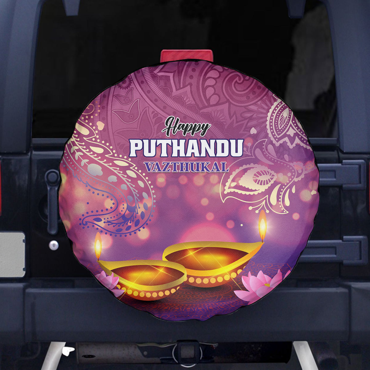 Puthandu Vazthukal 2024 Spare Tire Cover Happy Tamil New Year - Wonder Print Shop