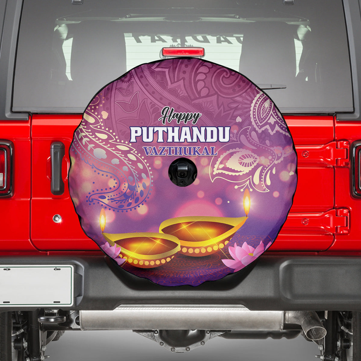 Puthandu Vazthukal 2024 Spare Tire Cover Happy Tamil New Year - Wonder Print Shop