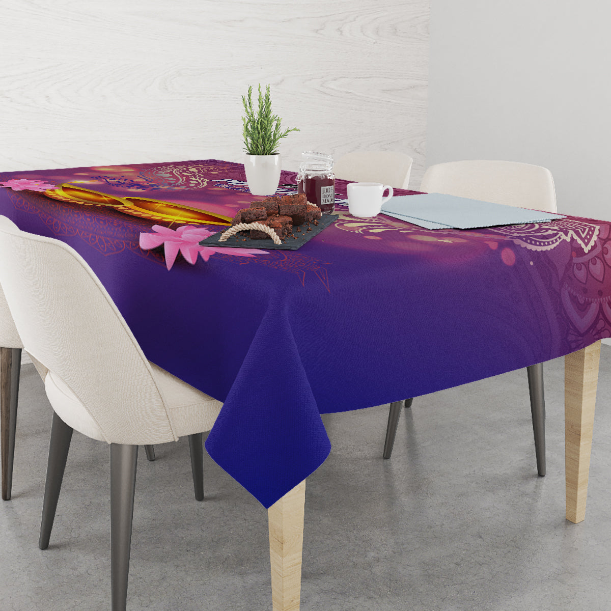 Puthandu Vazthukal 2024 Tablecloth Happy Tamil New Year - Wonder Print Shop
