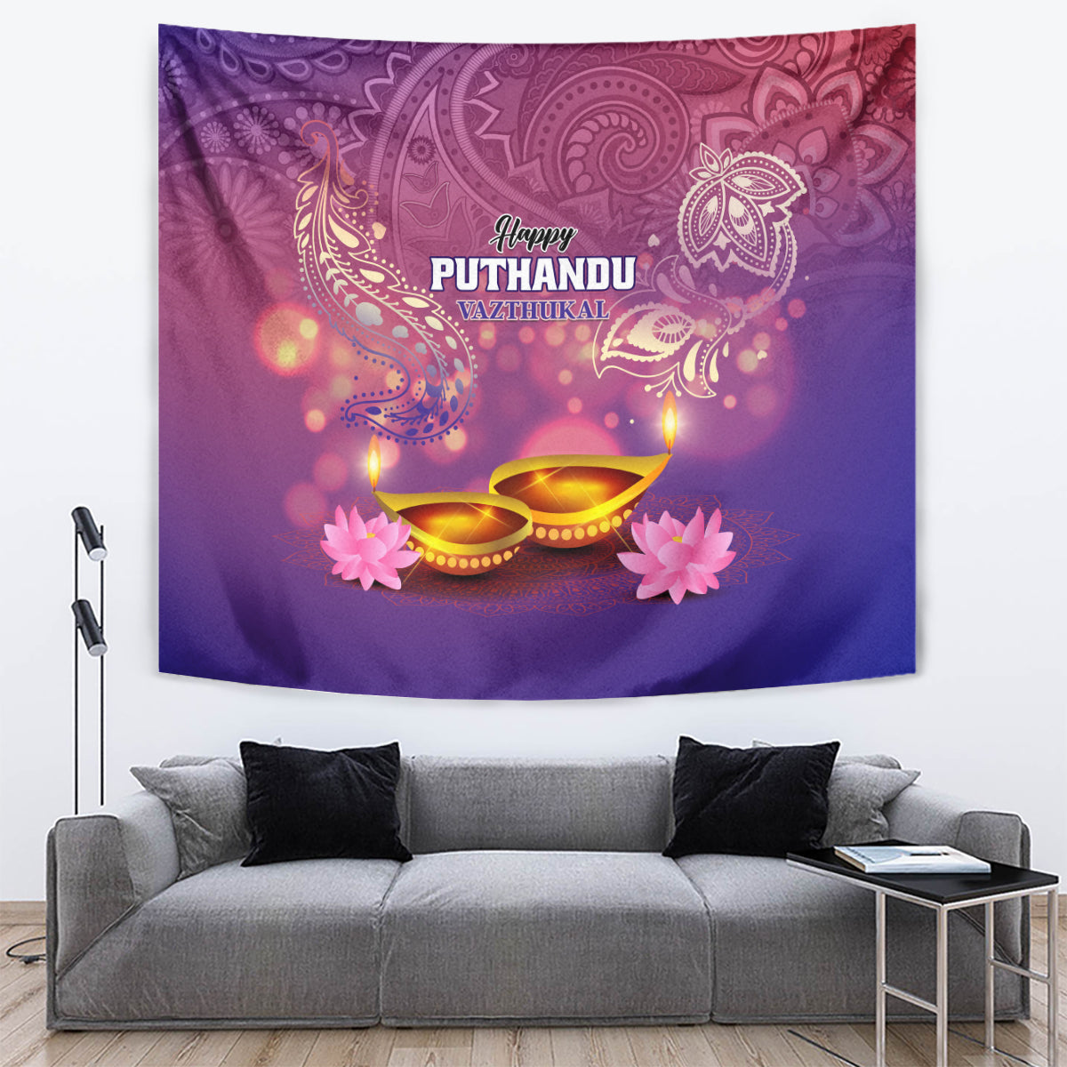 Puthandu Vazthukal 2024 Tapestry Happy Tamil New Year - Wonder Print Shop
