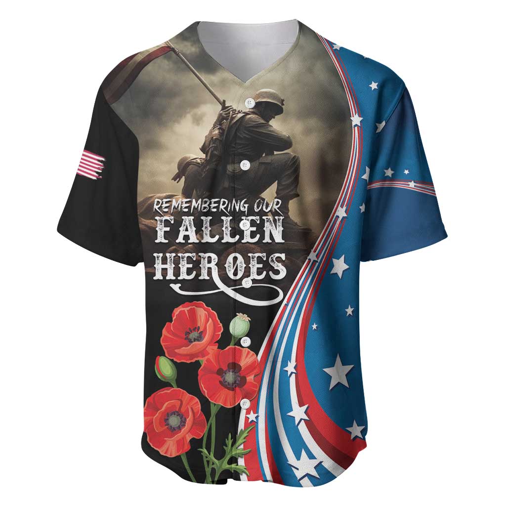 US Memorial Day 2025 Baseball Jersey Remembering Our Fallen Heroes