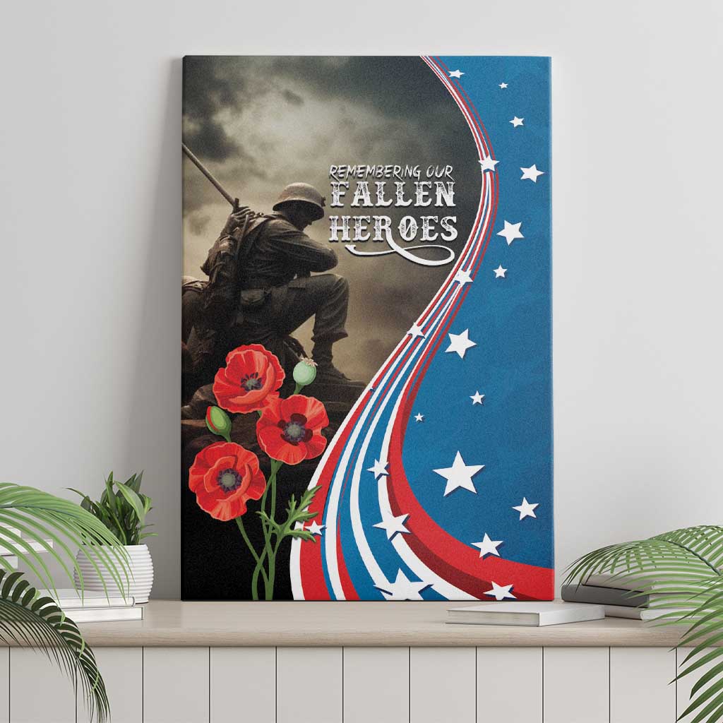 US Memorial Day 2025 Canvas Wall Art Remembering Our Fallen Heroes