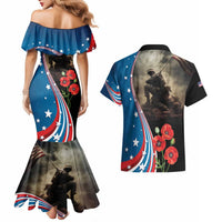 US Memorial Day 2025 Couples Matching Mermaid Dress and Hawaiian Shirt Remembering Our Fallen Heroes