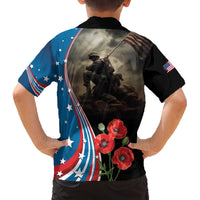 US Memorial Day 2025 Family Matching Off The Shoulder Long Sleeve Dress and Hawaiian Shirt Remembering Our Fallen Heroes