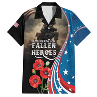 US Memorial Day 2025 Family Matching Off The Shoulder Long Sleeve Dress and Hawaiian Shirt Remembering Our Fallen Heroes
