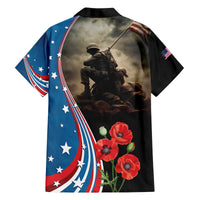 US Memorial Day 2025 Family Matching Off The Shoulder Long Sleeve Dress and Hawaiian Shirt Remembering Our Fallen Heroes