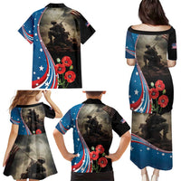 US Memorial Day 2025 Family Matching Puletasi and Hawaiian Shirt Remembering Our Fallen Heroes