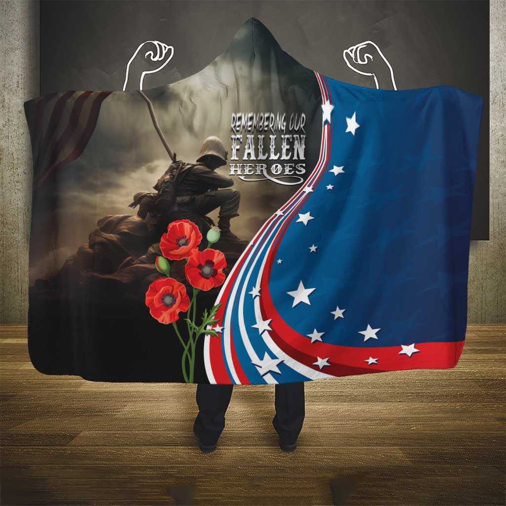 US Memorial Day 2025 Hooded Blanket Remembering Our Fallen Heroes