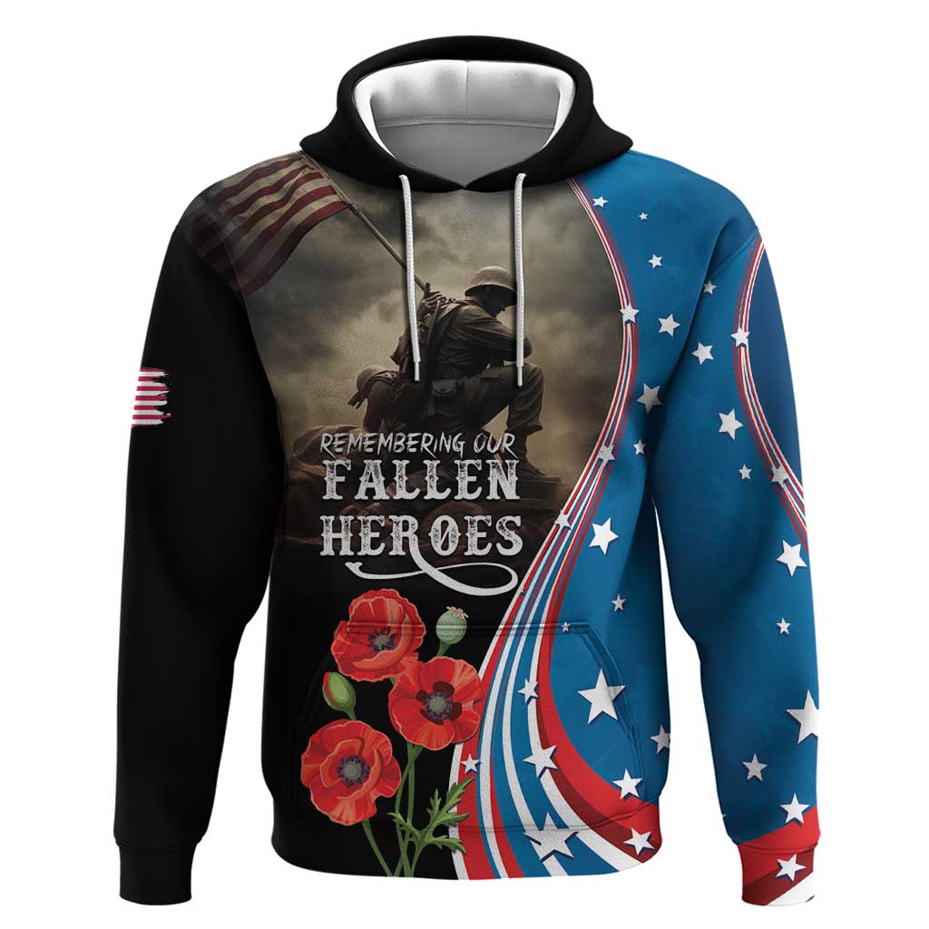 US Memorial Day 2025 Hoodie Remembering Our Fallen Heroes