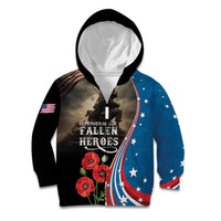 US Memorial Day 2025 Kid Hoodie Remembering Our Fallen Heroes