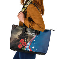 US Memorial Day 2025 Leather Tote Bag Remembering Our Fallen Heroes