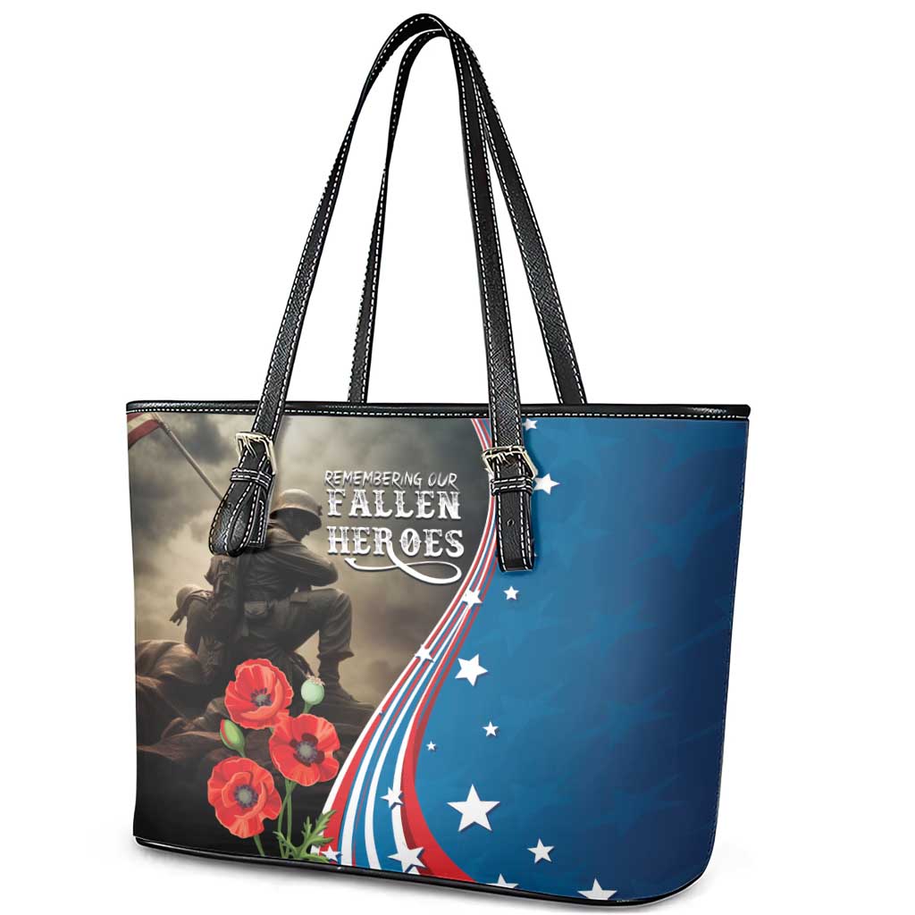 US Memorial Day 2025 Leather Tote Bag Remembering Our Fallen Heroes