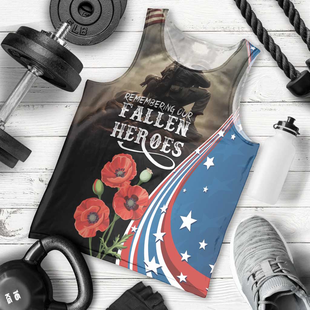 US Memorial Day 2025 Men Tank Top Remembering Our Fallen Heroes