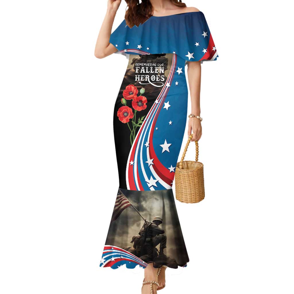 US Memorial Day 2025 Mermaid Dress Remembering Our Fallen Heroes