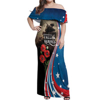 US Memorial Day 2025 Off Shoulder Maxi Dress Remembering Our Fallen Heroes