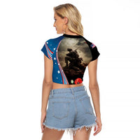 US Memorial Day 2025 Raglan Cropped T Shirt Remembering Our Fallen Heroes