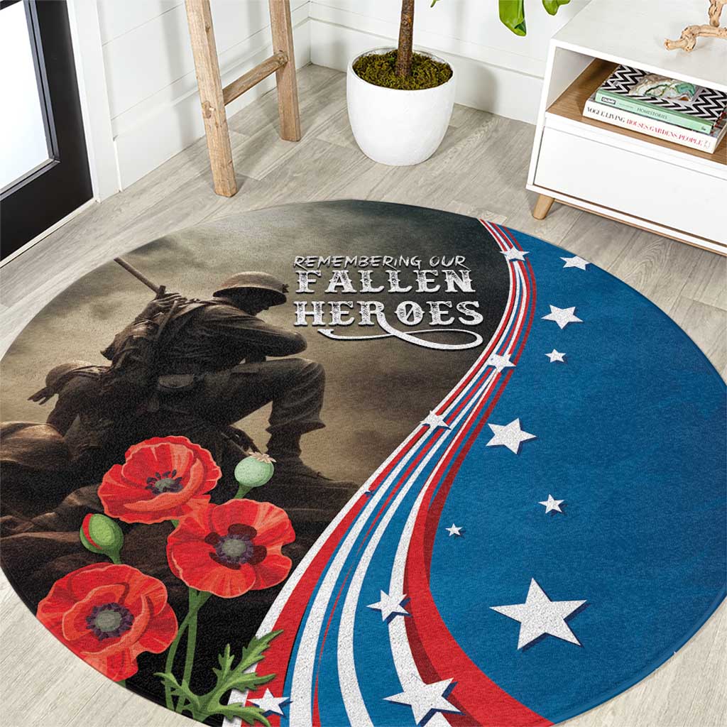 US Memorial Day 2025 Round Carpet Remembering Our Fallen Heroes