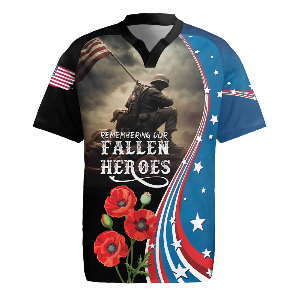 US Memorial Day 2025 Rugby Jersey Remembering Our Fallen Heroes