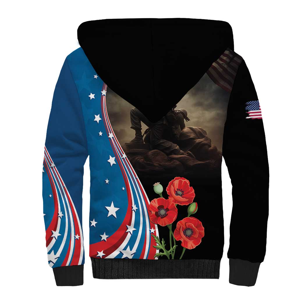 US Memorial Day 2025 Sherpa Hoodie Remembering Our Fallen Heroes