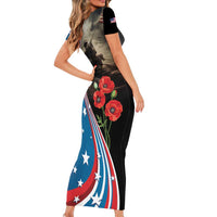 US Memorial Day 2025 Short Sleeve Bodycon Dress Remembering Our Fallen Heroes