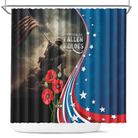 US Memorial Day 2025 Shower Curtain Remembering Our Fallen Heroes