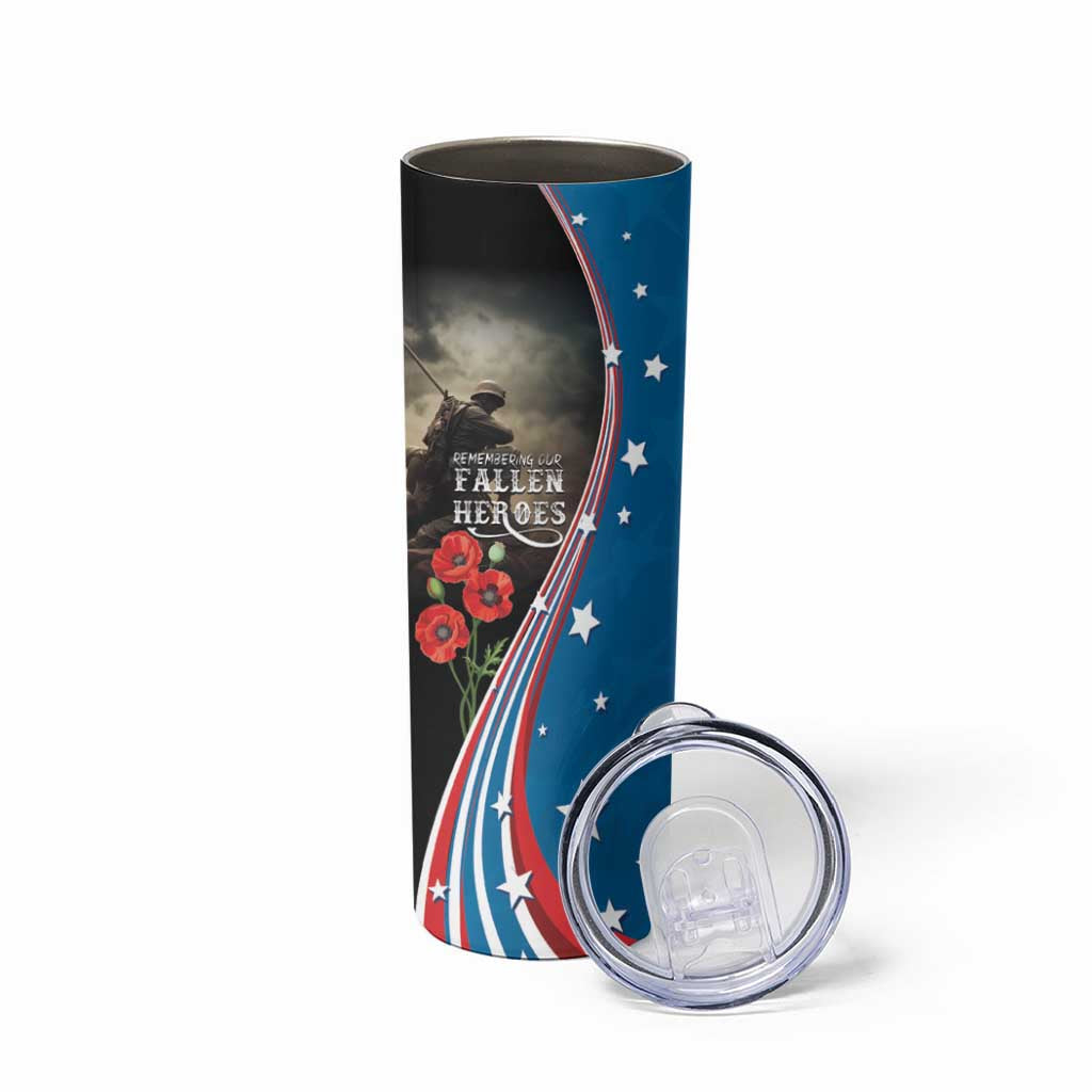 US Memorial Day 2025 Skinny Tumbler Remembering Our Fallen Heroes