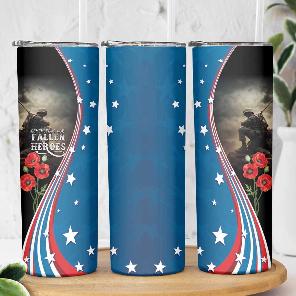 US Memorial Day 2025 Skinny Tumbler Remembering Our Fallen Heroes