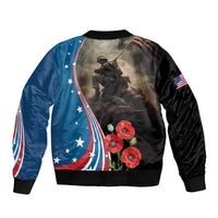 US Memorial Day 2025 Sleeve Zip Bomber Jacket Remembering Our Fallen Heroes