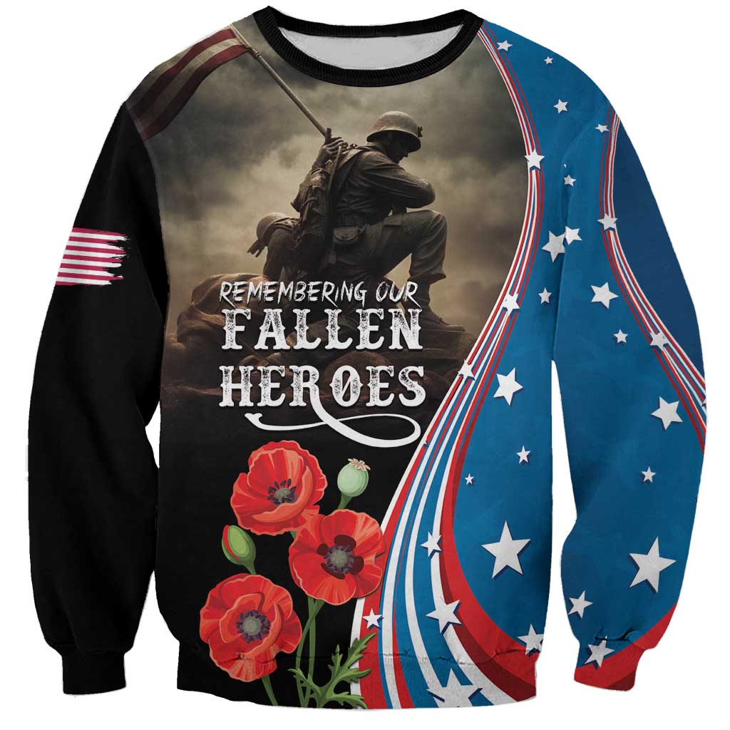 US Memorial Day 2025 Sweatshirt Remembering Our Fallen Heroes