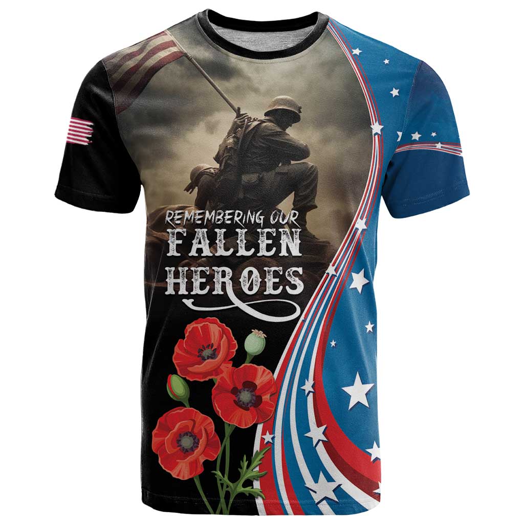 US Memorial Day 2025 T Shirt Remembering Our Fallen Heroes