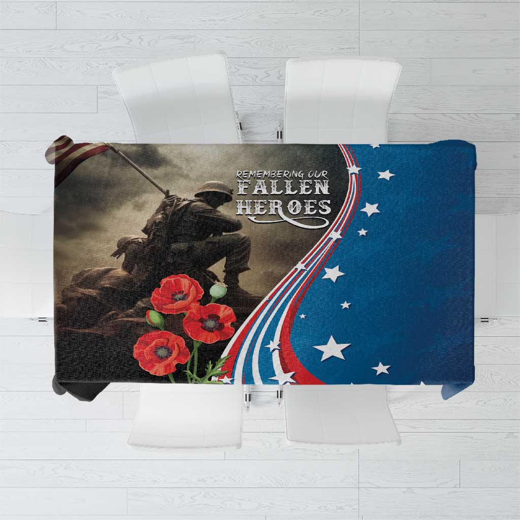 US Memorial Day 2025 Tablecloth Remembering Our Fallen Heroes