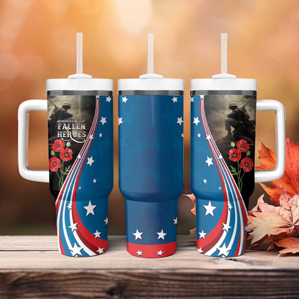 US Memorial Day 2025 Tumbler With Handle Remembering Our Fallen Heroes