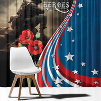 US Memorial Day 2025 Window Curtain Remembering Our Fallen Heroes