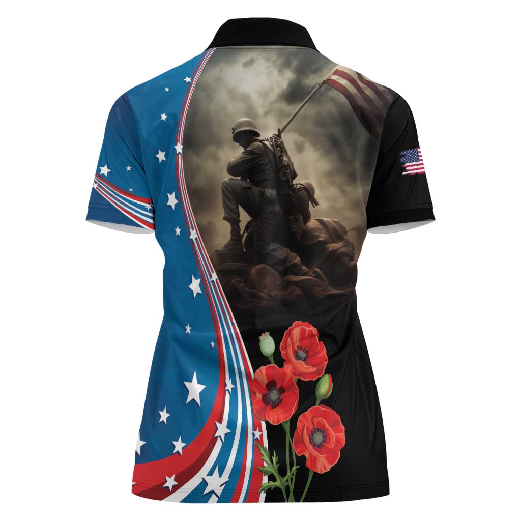 US Memorial Day 2025 Women Polo Shirt Remembering Our Fallen Heroes