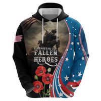 US Memorial Day 2025 Zip Hoodie Remembering Our Fallen Heroes