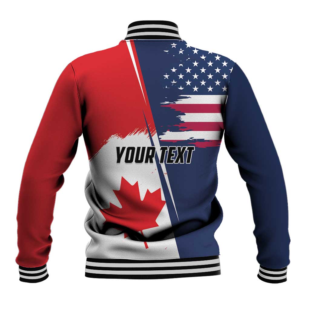 Personalized Canada Goose x USA Band Eagle Faced Off Baseball Jacket