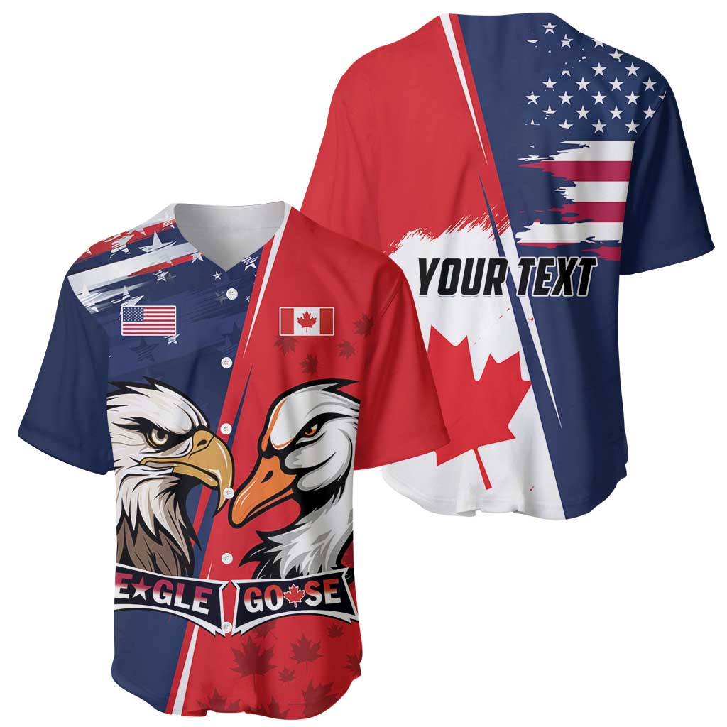 Personalized Canada Goose x USA Band Eagle Faced Off Baseball Jersey