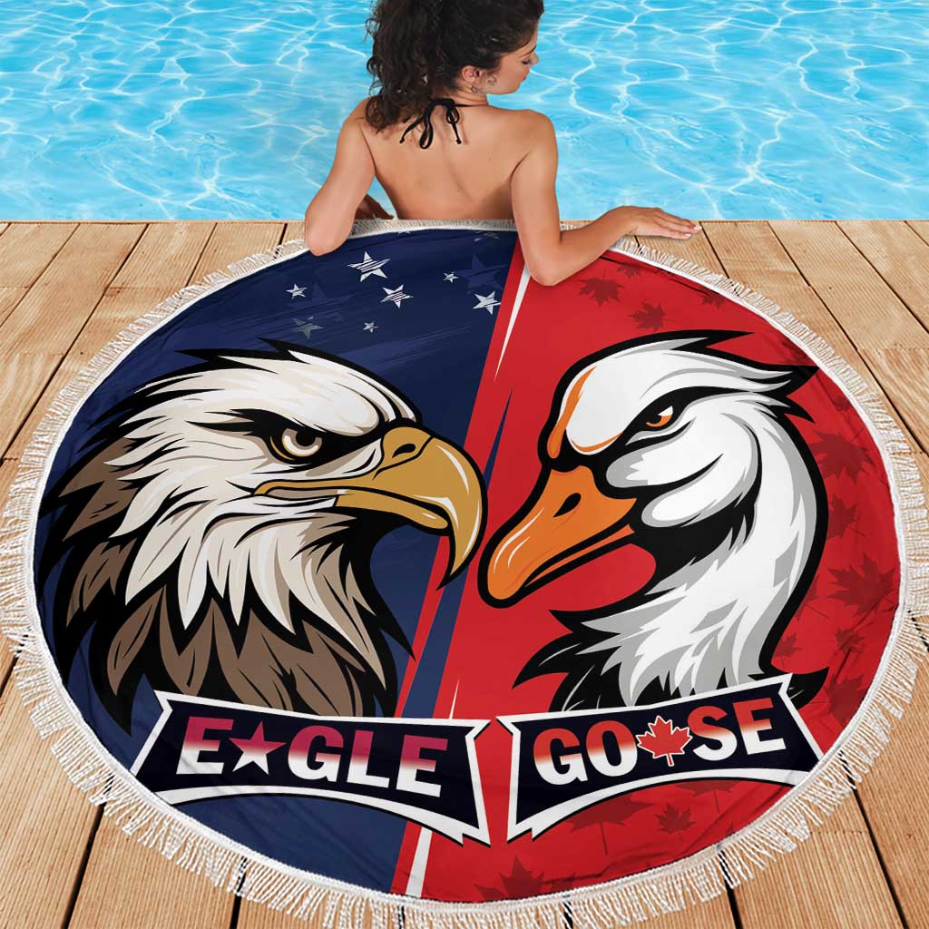 Canada Goose x USA Band Eagle Faced Off Beach Blanket