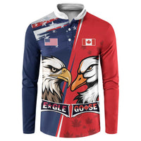 Personalized Canada Goose x USA Band Eagle Faced Off Button Sweatshirt