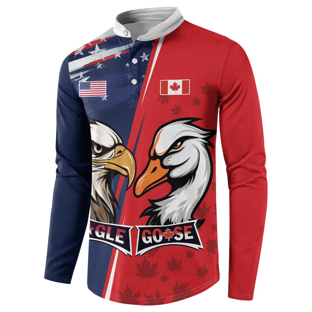 Personalized Canada Goose x USA Band Eagle Faced Off Button Sweatshirt