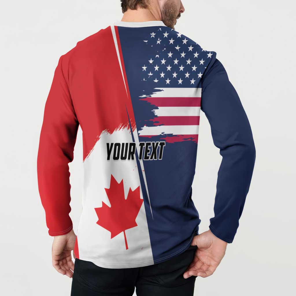 Personalized Canada Goose x USA Band Eagle Faced Off Button Sweatshirt
