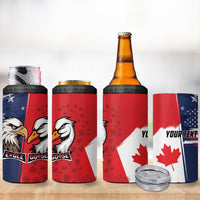 Personalized Canada Goose x USA Band Eagle Faced Off 4 in 1 Can Cooler Tumbler