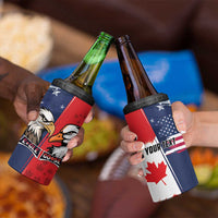 Personalized Canada Goose x USA Band Eagle Faced Off 4 in 1 Can Cooler Tumbler