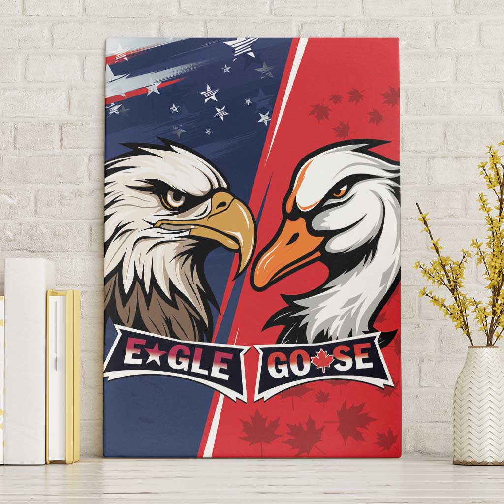 Canada Goose x USA Band Eagle Faced Off Canvas Wall Art