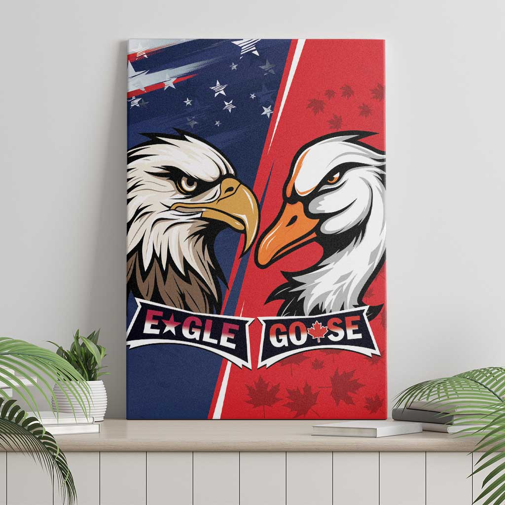 Canada Goose x USA Band Eagle Faced Off Canvas Wall Art