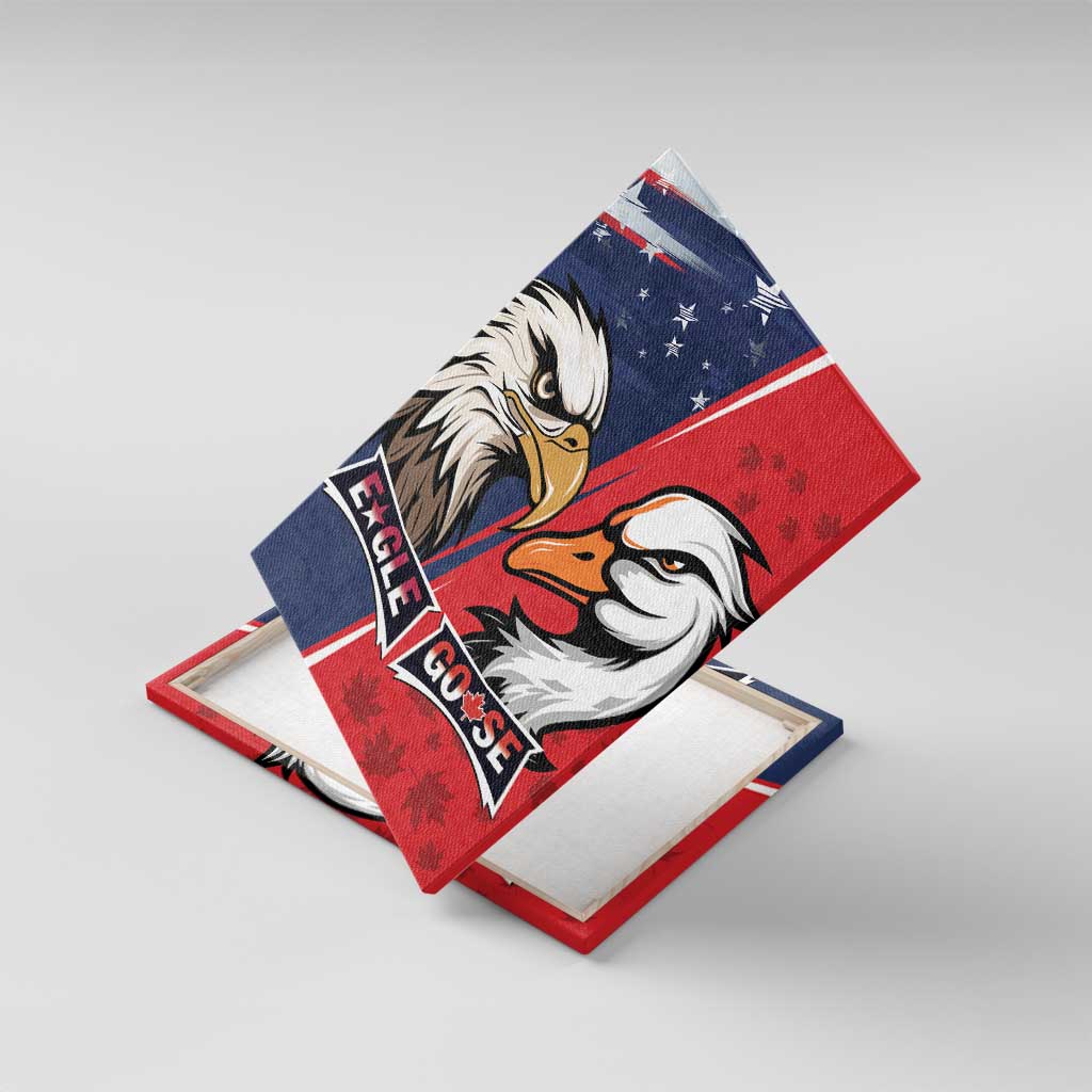 Canada Goose x USA Band Eagle Faced Off Canvas Wall Art