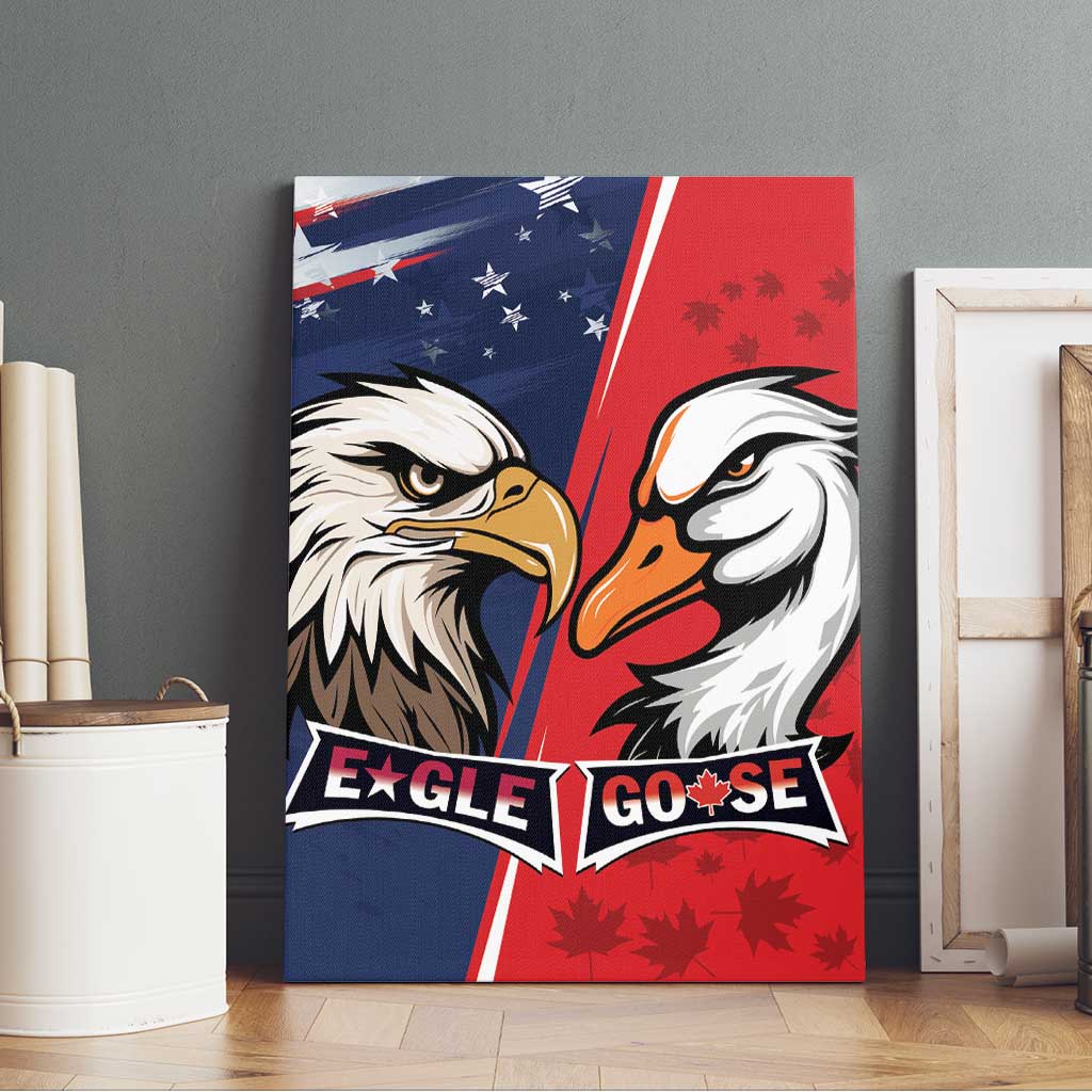 Canada Goose x USA Band Eagle Faced Off Canvas Wall Art